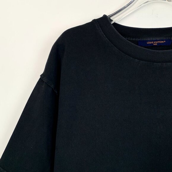 Louis Vuitton Staples Edition Black Crewneck T-Shirt M Cotton Blend Unisex - Picture 3 of 8